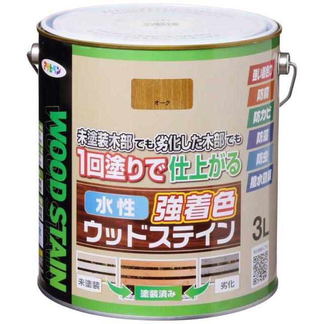 アサヒペン　AP 水性強着色ウッドステイン 3L オーク　9019139