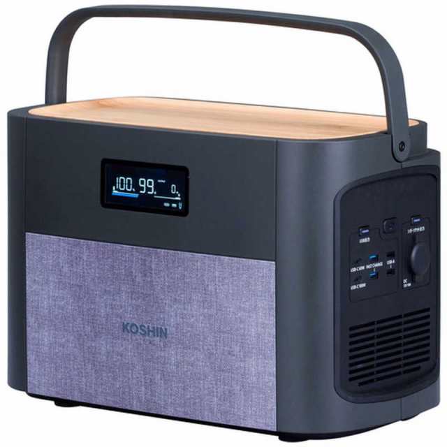 工進　リン酸鉄ポータブル電源1200W ［リン酸鉄リチウムイオン電池 /10出力 /AC・DC充電・ソーラー(別売)］　BPS-12L