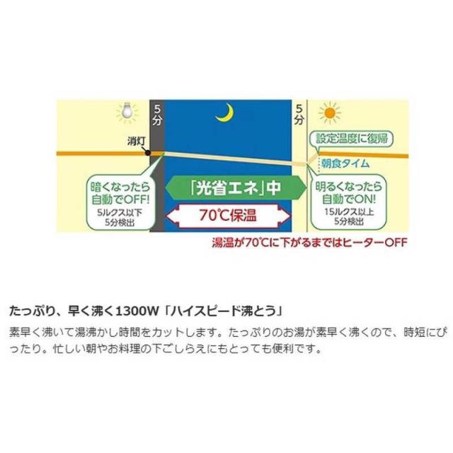 象印マホービン　ZOJIRUSHI　電気ポット マイコン沸とう VE電気まほうびん 優湯生 3.0L 蒸気レス機能 ホワイト　CV-WB30-WA