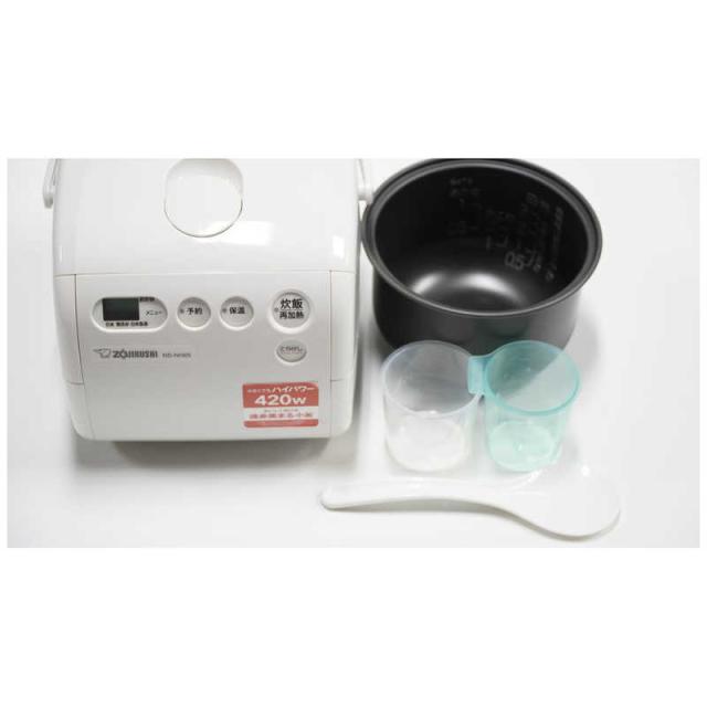 象印マホービン ZOJIRUSHI 炊飯器 3合 ソフトホワイト マイコン 炊飯