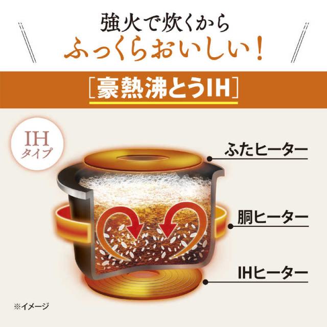 象印マホービン　ZOJIRUSHI　炊飯器 3合 極め炊き IHジャー ステンレスブラウン　NP-GM05_2