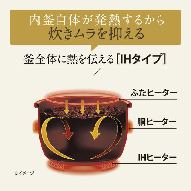 象印マホービン　ZOJIRUSHI　炊飯器 1升 極め炊き IHジャー ブラック　NW-VK18_2