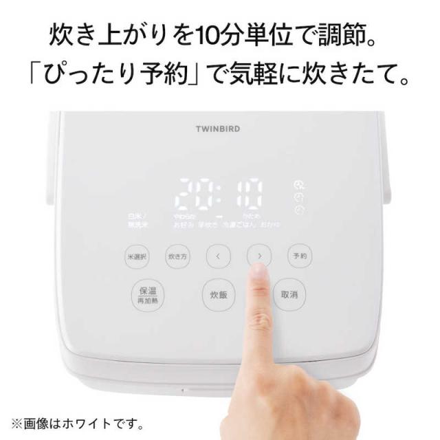 ツインバード　TWINBIRD　炊飯器 3合 はやくておいしい3合IH炊飯器 IH ブラック　RM-D793B_4