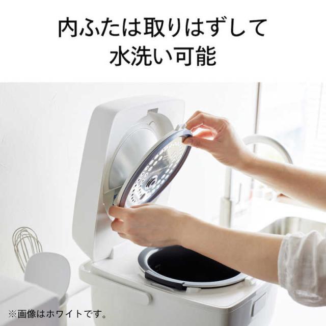 ツインバード　TWINBIRD　炊飯器 3合 はやくておいしい3合IH炊飯器 IH ブラック　RM-D793B_6