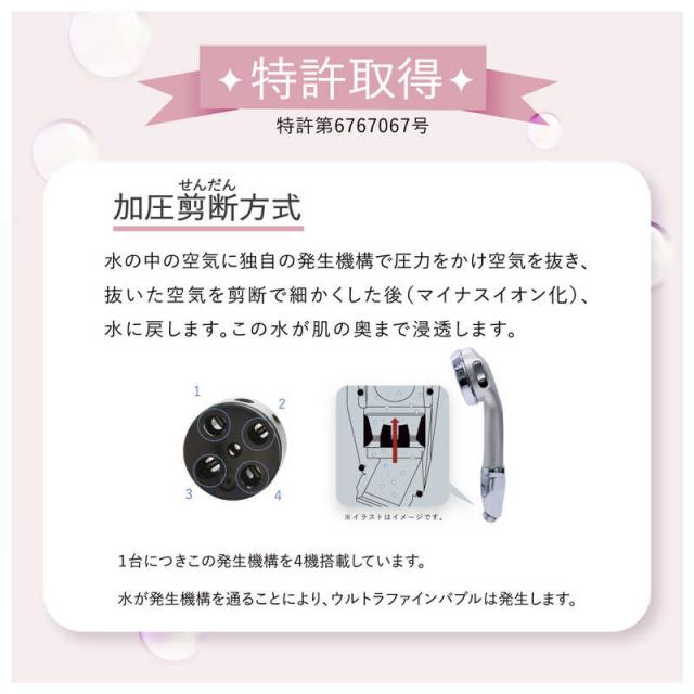 VENUSIS　ヒビノリッチモイスティックシャワー ［マイクロバブル機能］ シャンパンゴールド　HSW-9000-CG_14