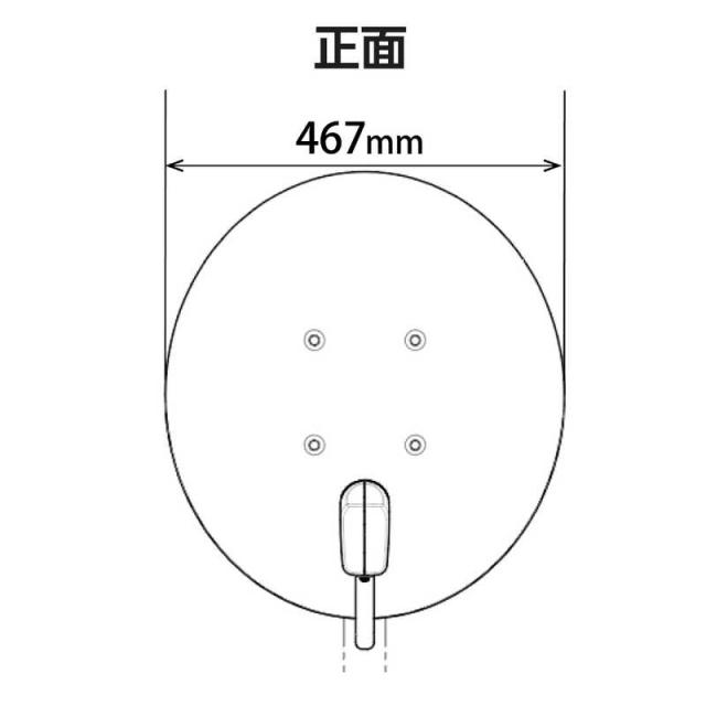 エレコム　ELECOM　45形BS110度CSアンテナ(ブラック)　BC453SB_2