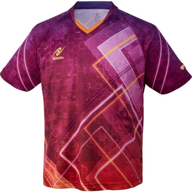 ニッタク　卓球用品 Nittaku ユニセックス ブライトネオンシャツ パープル 3S　NW2212