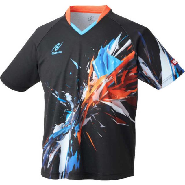 ニッタク　卓球用品 Nittaku ユニセックス ブライトバーストシャツ ブラック O　NW2218