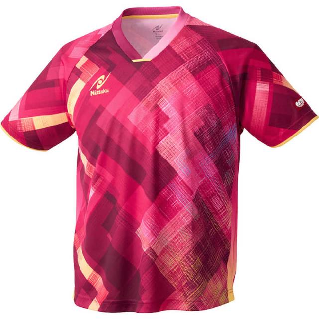 ニッタク　卓球用品  エクラインシャツ [男女兼用 /Sサイズ] ロゼ (返品交換不可)　NW-2219