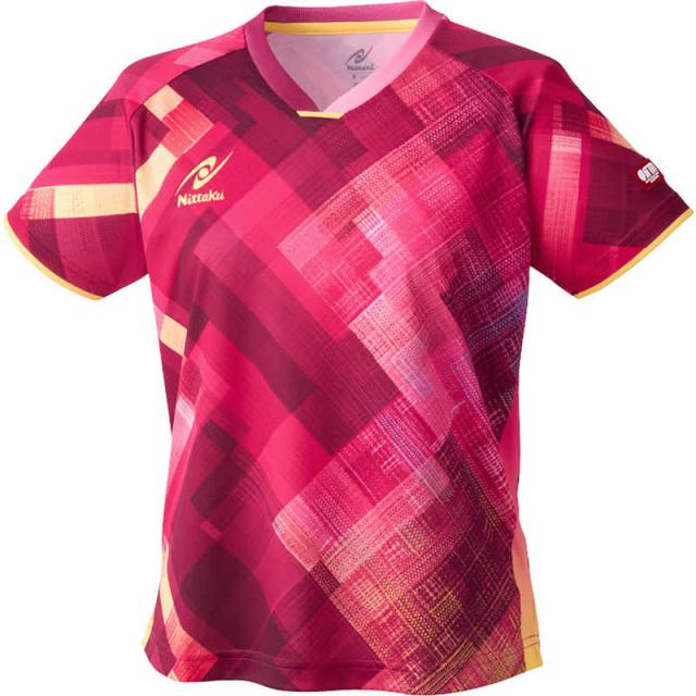 ニッタク　卓球用品 エクラインレディースシャツ [女性用 /SSサイズ] ロゼ (返品交換不可)　NW-2220