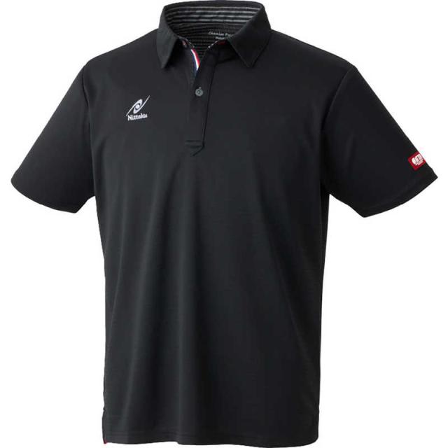 ニッタク　卓球用品 男女兼用 ケミスポロシャツ O ブラック　NW-2222