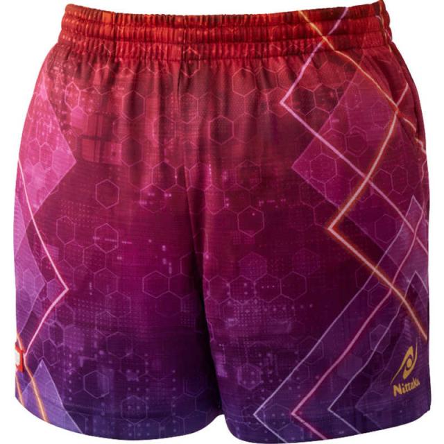 ニッタク　卓球用品 男女兼用 ブライトネオンショーツ 3S パープル　NW-2521