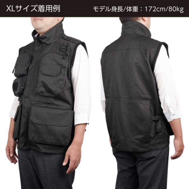 ハクバ　GW-PRO RED カメラマンベスト XL ブラック　KCV-GWR-XL_2