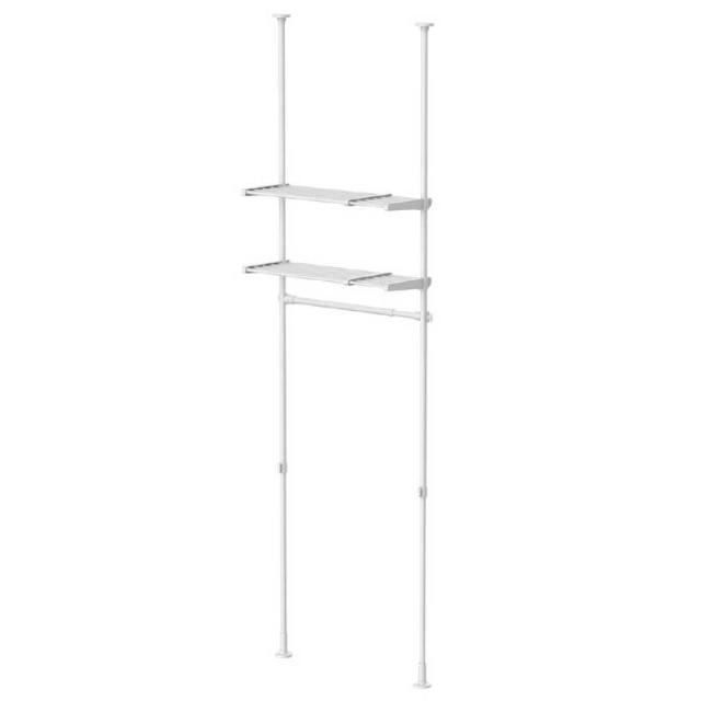 平安伸銅工業　突っ張り ハンガーラック 2段棚付 幅68-96cm 工具不要　TNP50WH 10,017円