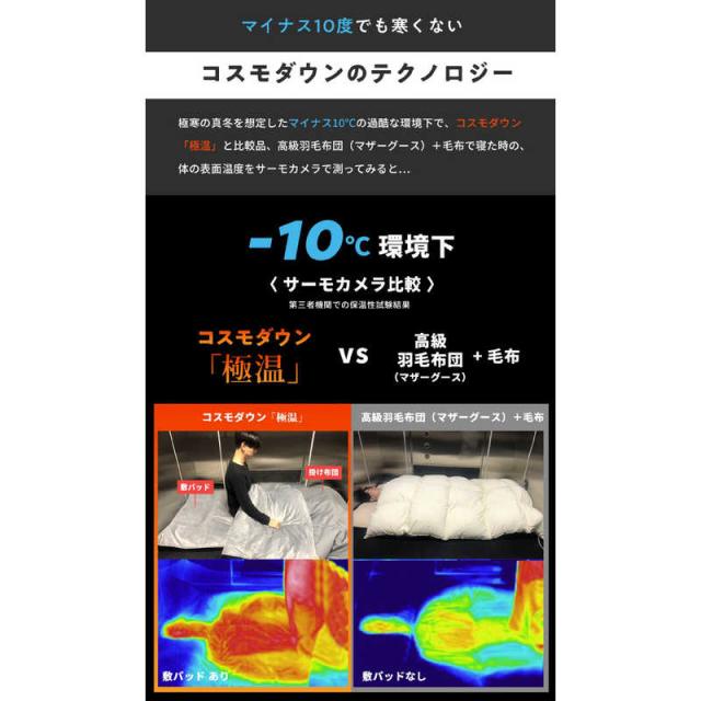モリリン　コスモダウン掛けふとん チョコレートブラウン ［セミダブル(170×210cm)］　DR_MR_CDKSD_BR_4
