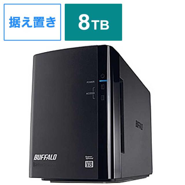 BUFFALO　外付け HDD ブラック 据え置き型 8TB　HD-WL8TU3/R1J