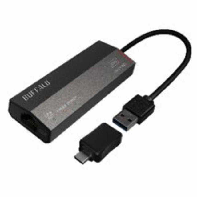 BUFFALO　2.5GbE対応 USBLANアダプタ TypeAtoCコネクタ付　LUA-U3-A2G/C [Type-Aオス]の通販は 5,256円