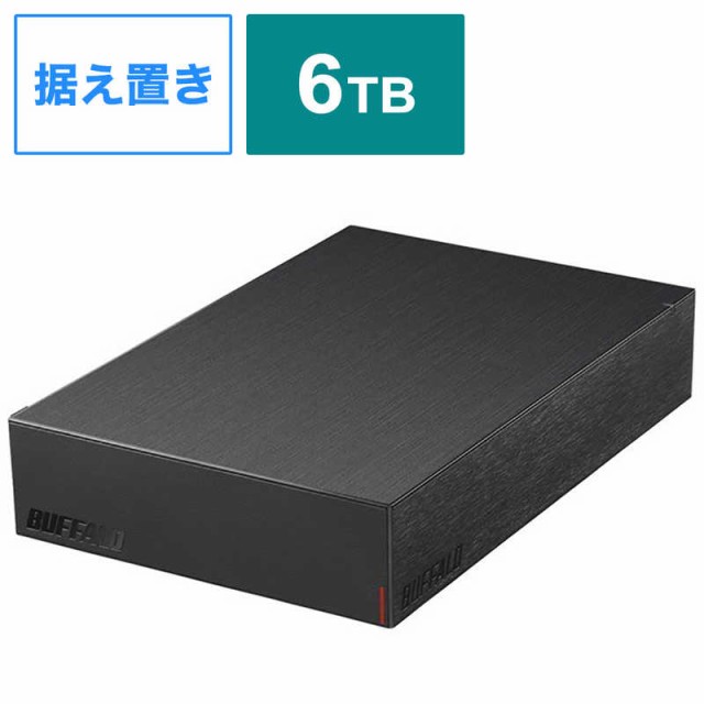BUFFALO　外付け HDD USB-A接続 テレビ･パソコン両対応 ブラック 据え置き型 6TB　HD-LE6U3-BBの通販は 18,326円