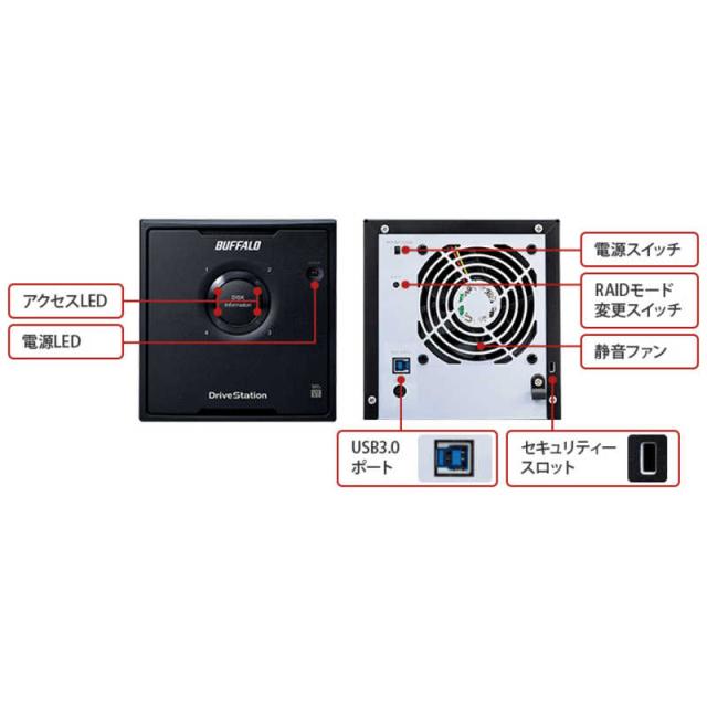BUFFALO　外付け HDD ブラック 据え置き型 12TB　HD-QL12TU3/R5J_5