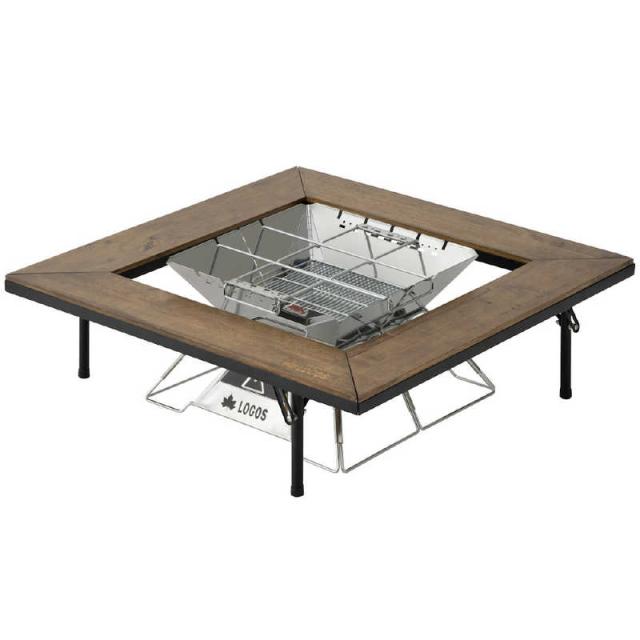 ロゴス　アイアンウッド囲炉裏テーブル(約93×93×27.5cm)　81064133