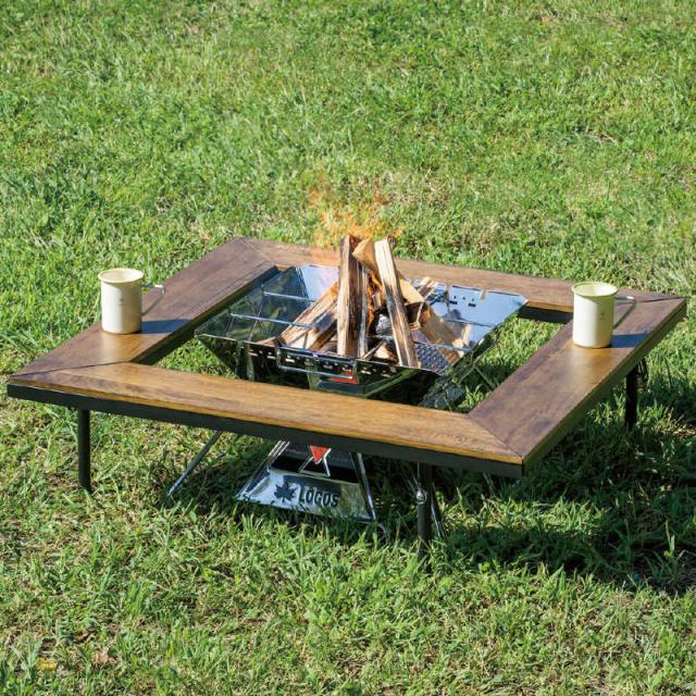 ロゴス　アイアンウッド囲炉裏テーブル(約93×93×27.5cm)　81064133