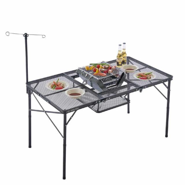 ロゴス　アウトドア用品 ギア アイアンメッシュ 3FD BBQテーブル 13070-BC　73581002