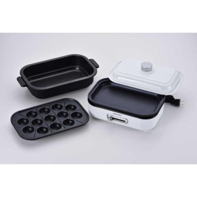 新津興器　ソロホットプレートたこ焼きプレート鍋付き　SHP08TP