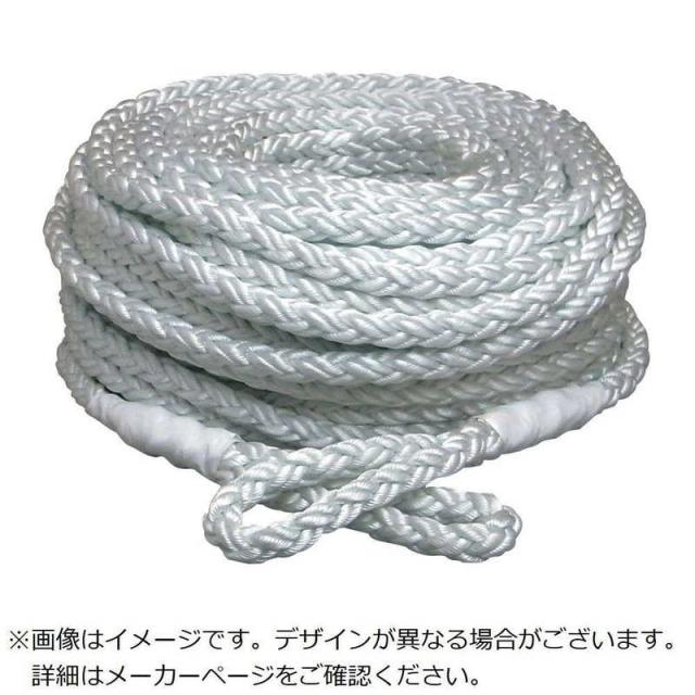まつうら工業 ウインチ用ナイロンクロスロｰプ(8打ち)12mmΦ×200m両端 
