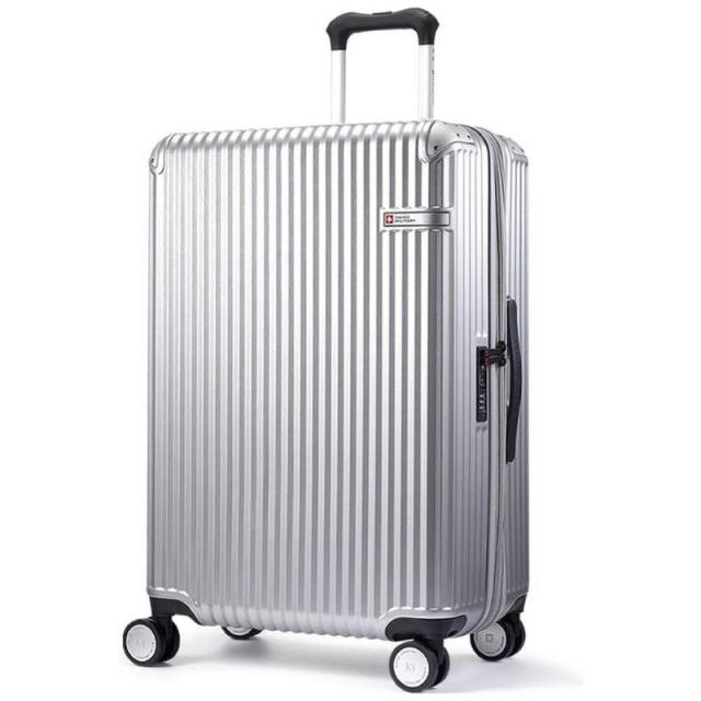 SWISSMILITARY　スーツケース SOGLIO(ソーリオ) ファスナータイプ 宿泊目安：1週間以上 83L(97L) TSAロック搭載 メタリックシルバー　SM-I226 SILVERの通販は