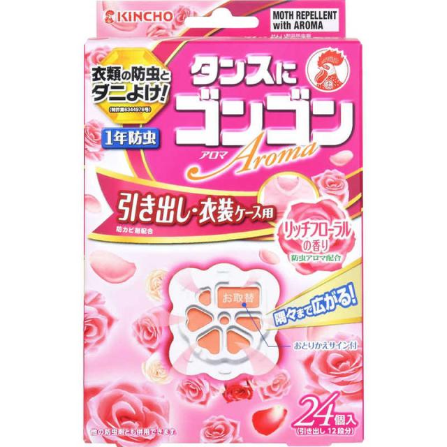 大日本除虫菊　ゴンゴンアロマ 引き出しNリッチフローラル 24個　