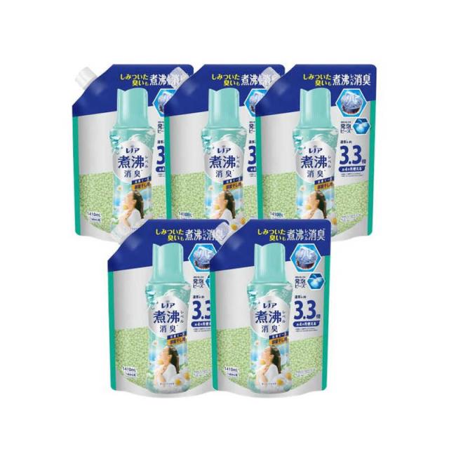 P＆G　(ケース販売)レノア煮沸レベル消臭抗菌ビーズ部屋干し 花とおひさまの香りつめかえ用超 特大1410mL×5個　の通販は 8,028円