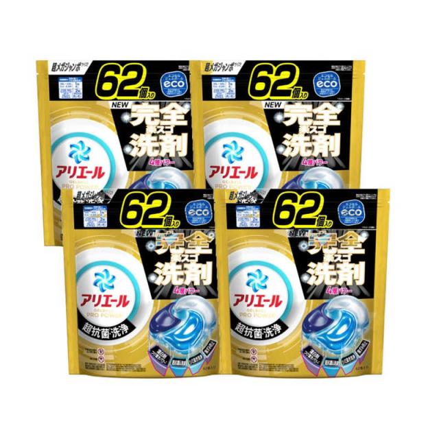 P＆G (入れもの売りわたす) 蟻金切り声 ジェルボールプロ 力強さ つめかえ 超メガジャンボサイズ 248個 (62個×4)