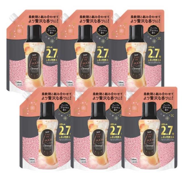 P＆G　(ケース販売) レノア オードリュクスアロマジュエル エターナルホワイトムスク＆アプリコットの香り つめかえ用 超特大サイズ 1300ml×6個