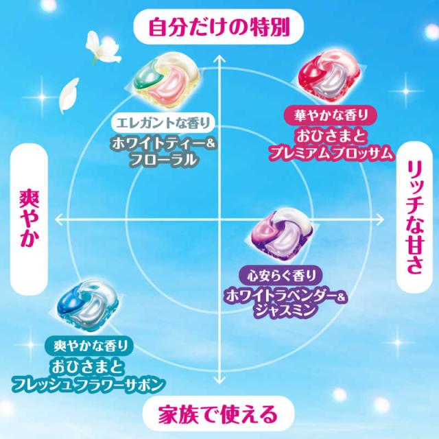 P＆G　(ケース販売) ボールド ジェルボール4D 心弾けるホワイトティー＆フローラルの香り つめかえ テラジャンボサイズ 258個 (86個×3)　_6