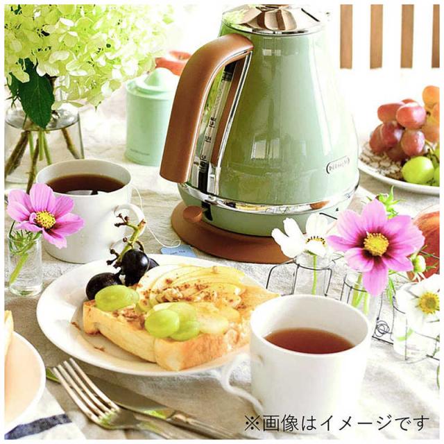 デロンギ　電気ケトル icona VINTAGE(アイコナ・ヴィンテージ) [1.0L]　KBOV1200J-GR オリーブグリーン