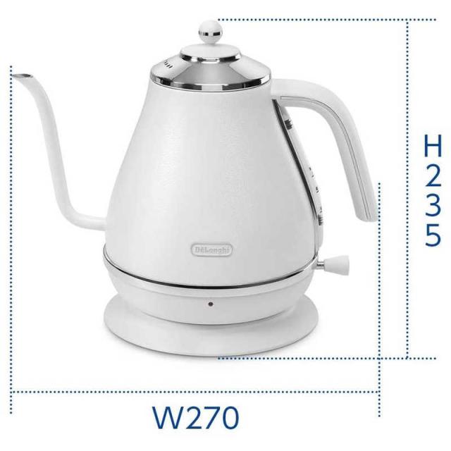 デロンギ　電気ケトル icona(アイコナ) [1.0L]　KBOE1220J-W ピースフルホワイト