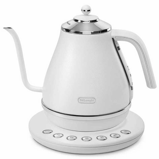 デロンギ　温度設定機能付き電気カフェケトル icona(アイコナ) [1.0L]　KBOE1230J-W ピースフルホワイトの通販は