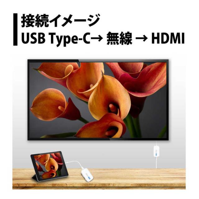 プリンストン　〔ワイヤレスHDMI〕ワイヤレスUSB-C to HDMI EZCastPocket ホワイト　EZCASTPOCKET-C1R1_4