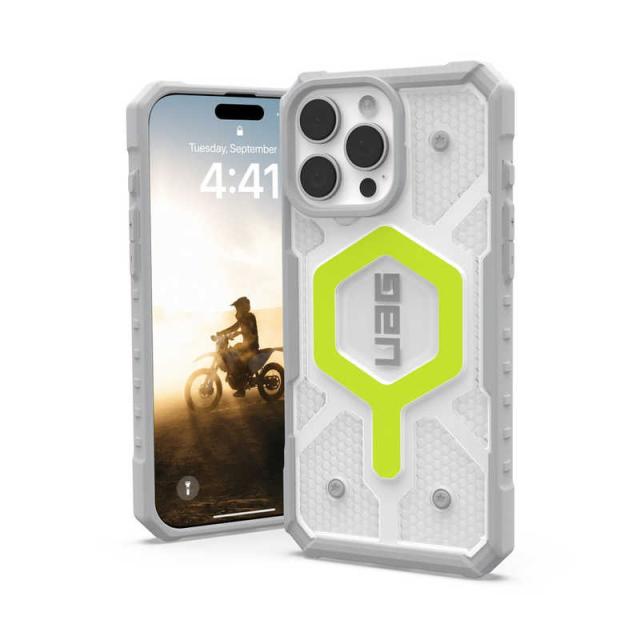 UAG　iPhone 16 Pro Max 耐衝撃ケース MAGSAFE対応 PATHFINDER CLEAR アクティブネオン　UAG-IPH24LA-MS-ANの通販は