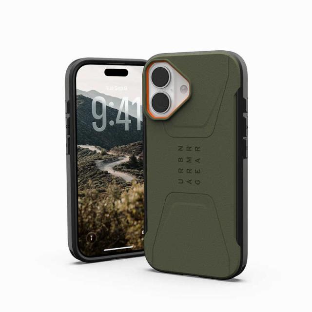 UAG　iPhone 17用 MagSafe対応 CIVILIAN(オリーブ/オレンジ)　UAG-IPH25MB-CMS-O/O