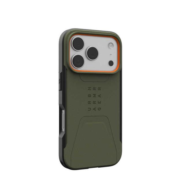 UAG　iPhone 17 Pro用 MagSafe対応 CIVILIAN(オリーブ/オレンジ)　UAG-IPH25MA-CMS-O/O
