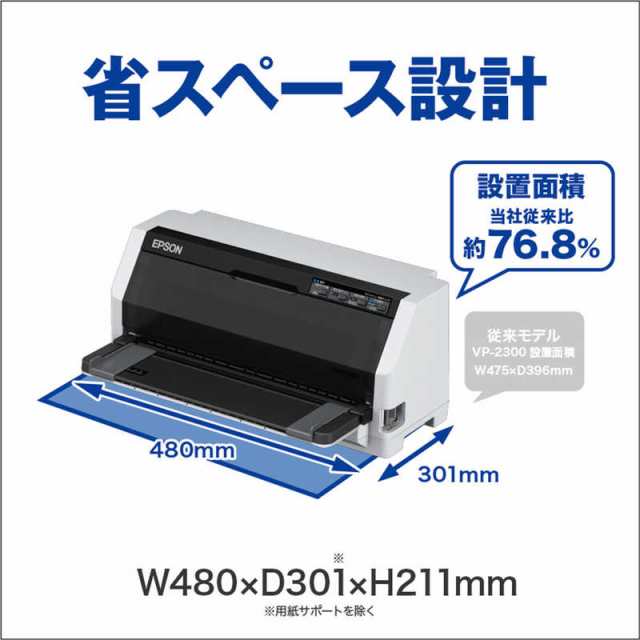 エプソン　EPSON　ドットインパクトプリンター 水平型モデル ネットワーク標準モデル IMPACT-PRINTER ［106桁 ／ネットワーク対応］　VP-の通販は