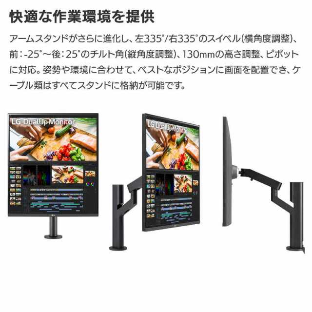 LG PCモニター DualUp Monitor ブラック [27.6型 /SDQHD(2560×2880