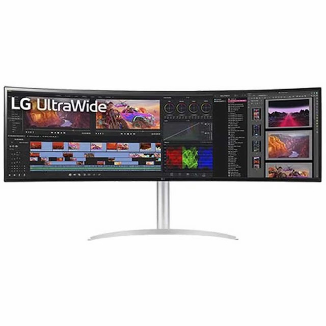 LG　USB-C接続 PCモニター UltraWide Monitor ［49型 /Dual QHD(5120×1440) /ワイド /曲面型］ ブラック　49WQ95C-Wの通販は