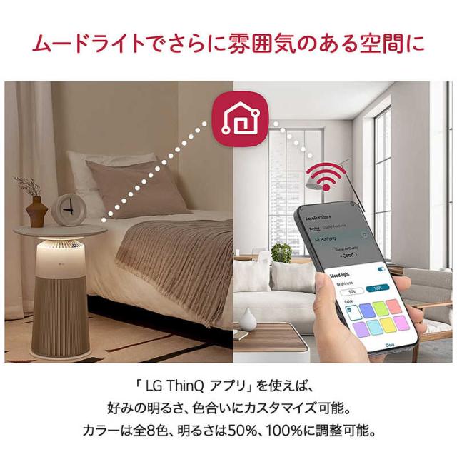 LG マルチ機能空気清浄機 PuriCare AeroFurniture ラウンド型 空気清浄 