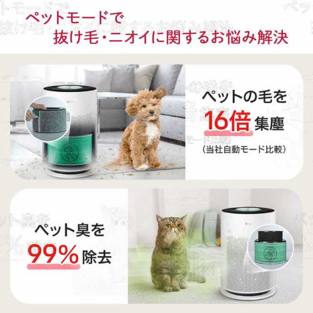 LG 空気清浄機 PuriCare Pet Hit［適用畳数：37畳 PM2.5対応