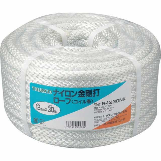 25％OFF TRUSCO PEグリーンロープ 3つ打 線径6mmX長さ30m R-630PEG 1巻  511-3032