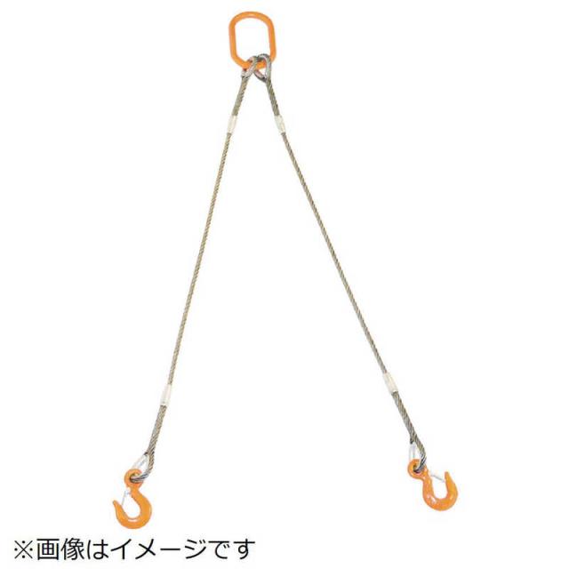 トラスコ中山　TRUSCO 2本吊りWスリング フック付き 12mmX2m　GRE-2P-12S2の通販は