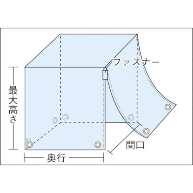 トラスコ中山　TRUSCO パレットカバーブルーシート1300X1300XH1300　P-13A_2