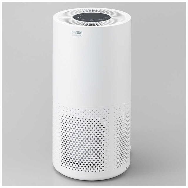 サンカ　UV-C除菌空気清浄機 空気清浄:17畳まで PM2.5対応 ホワイト　SAP-4100